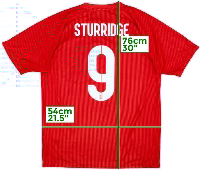 2014-15 England Away Shirt Sturridge #9 - 6/10 - (L)