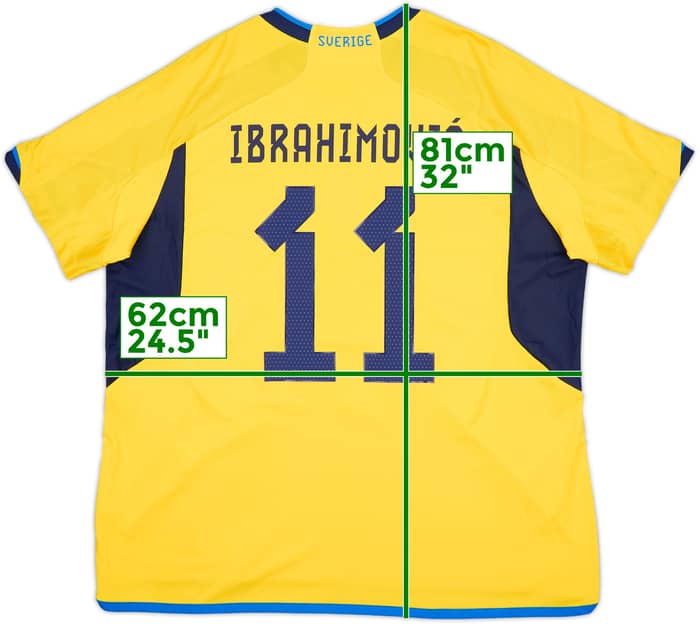 2022-23 Sweden Home Shirt Ibrahimovic #11 - 8/10 - (XXL)