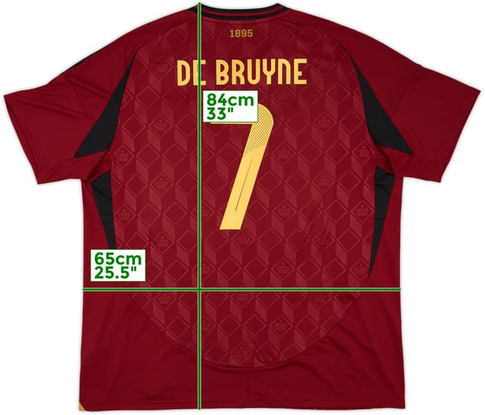 2024-25 Belgium Home Shirt DeBruyne #7 - 10/10 - (XXL)
