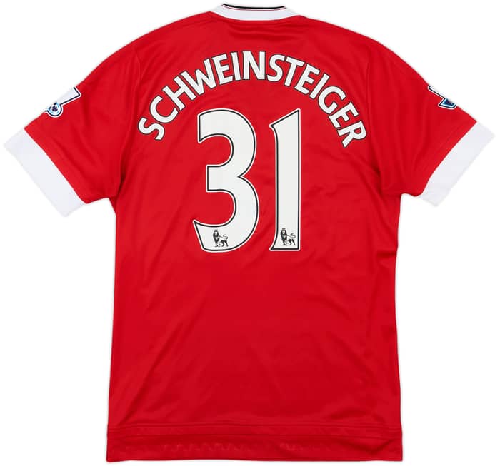 2015-16 Manchester United Home Shirt Schweinsteiger #31 - 6/10 - (S)