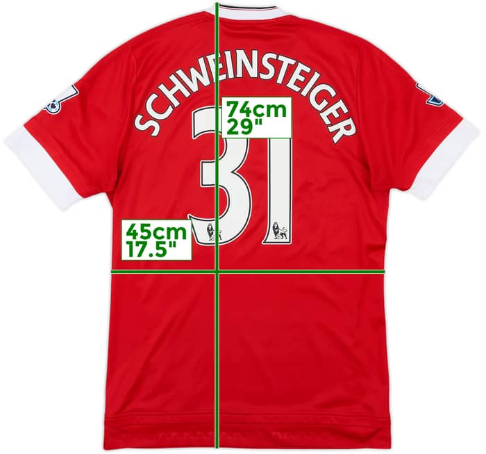 2015-16 Manchester United Home Shirt Schweinsteiger #31 - 6/10 - (S)