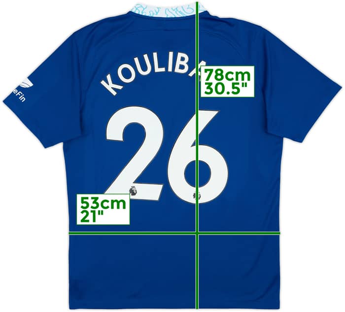 2022-23 Chelsea Home Shirt Koulibaly #26 - 9/10 - (M)