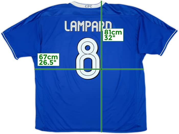 2003-05 Chelsea Home Shirt Lampard #8 - 7/10 - (XXL)