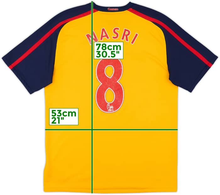 2008-09 Arsenal Away Shirt Nasri #8 - 5/10 - (M)