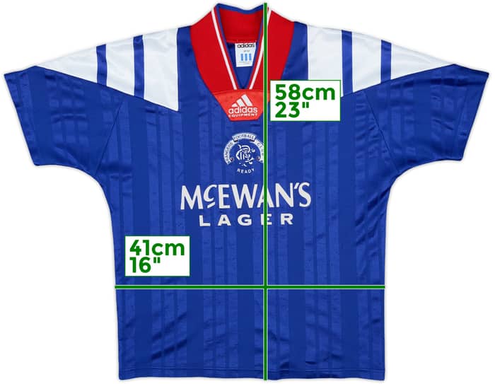 1992-94 Rangers Home Shirt - 8/10 - (M.Boys)