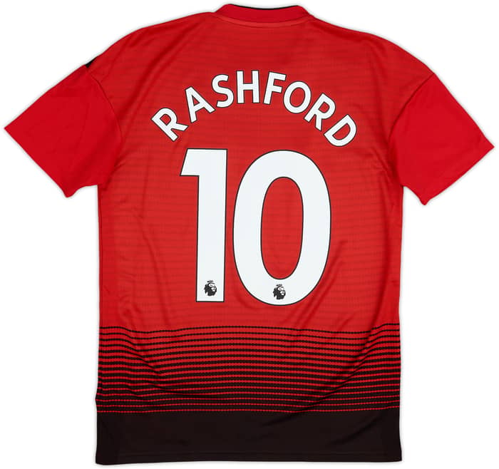 2018-19 Manchester United Home Shirt Rashford #10 - 8/10 - (XS)