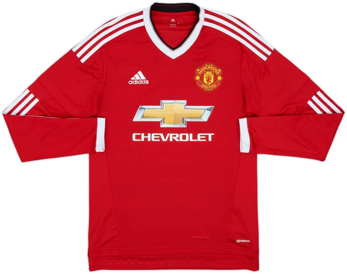 2015-16 Manchester United Home L/S Shirt Rooney #10 - 8/10 - (S)