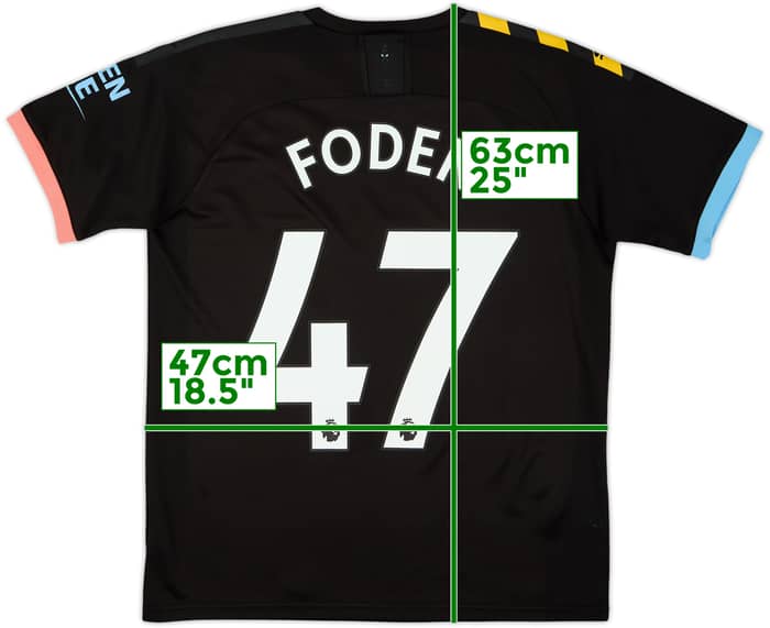 2019-20 Manchester City Away Shirt Foden #47 - 7/10 - (XL.Boys)