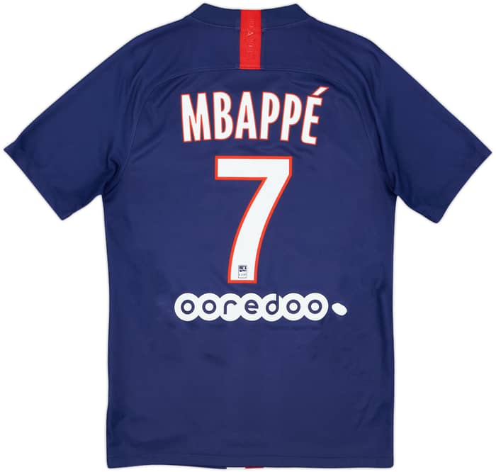 2019-20 Paris Saint-Germain Home Shirt Mbappe #7 - 8/10 - (S)