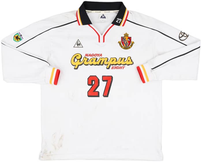 1999-00 Nagoya Grampus Eight Match Issue Emperor's Cup Away L/S Shirt #27 (Nakatani)