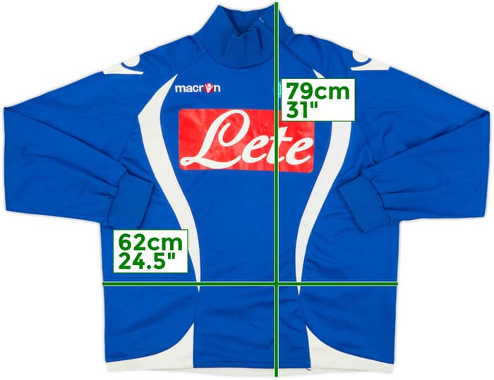 2009-10 Napoli Macron 1/4 Zip Drill Top - 7/10 - (XL)