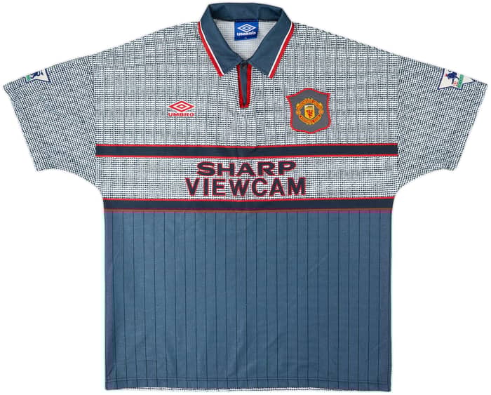 1995-96 Manchester United Away Shirt Cantona #7 - 8/10 - (XL)