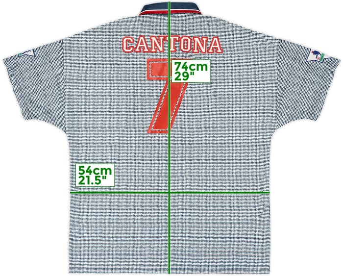 1995-96 Manchester United Away Shirt Cantona #7 - 8/10 - (XL)
