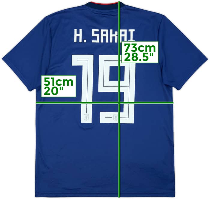 2018-19 Japan Home Shirt H. Sakai #19 - 8/10 - (M)