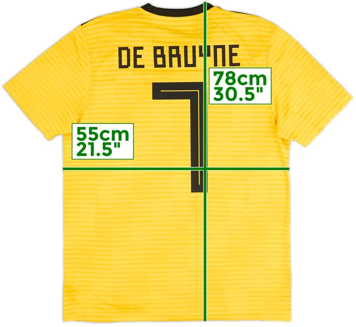 Camiseta de visitante de Bélgica 2018-19 De Bruyne #7 - 8/10 - (L)