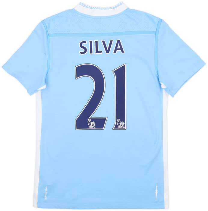 2011-12 Manchester City Home Shirt Silva #21 - 7/10 - (S)