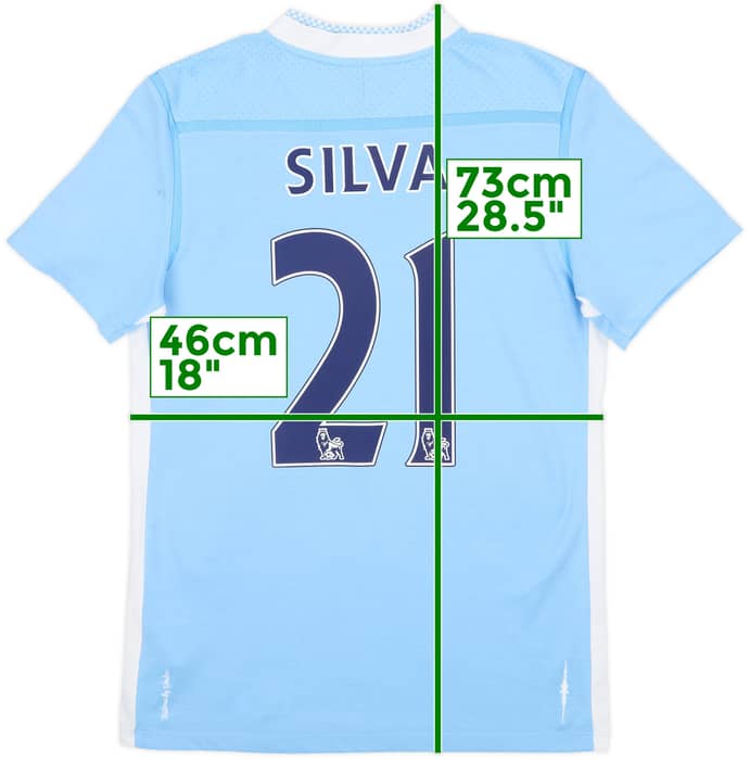 2011-12 Manchester City Home Shirt Silva #21 - 7/10 - (S)