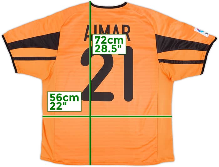 2001-02 Valencia Away Shirt Aimar #21 - 7/10 - (L)