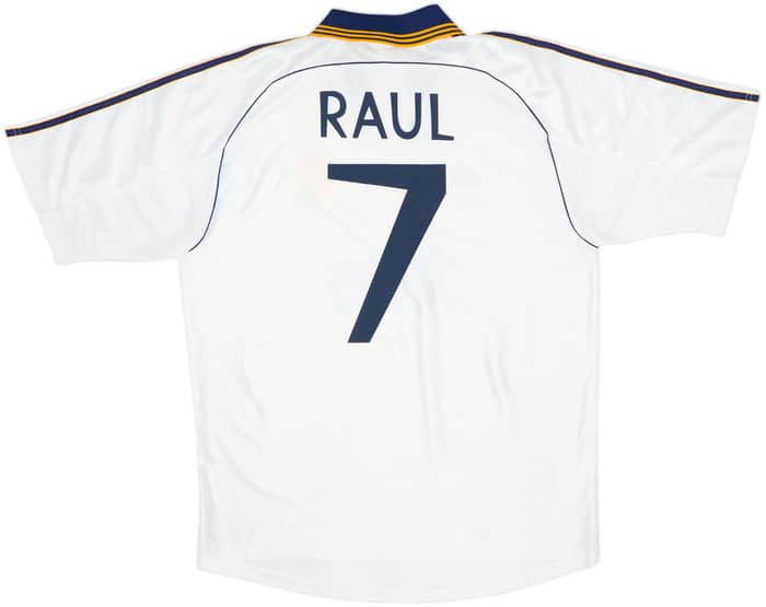 1998-00 Real Madrid Home Shirt Raul #7 - 8/10 - (L)