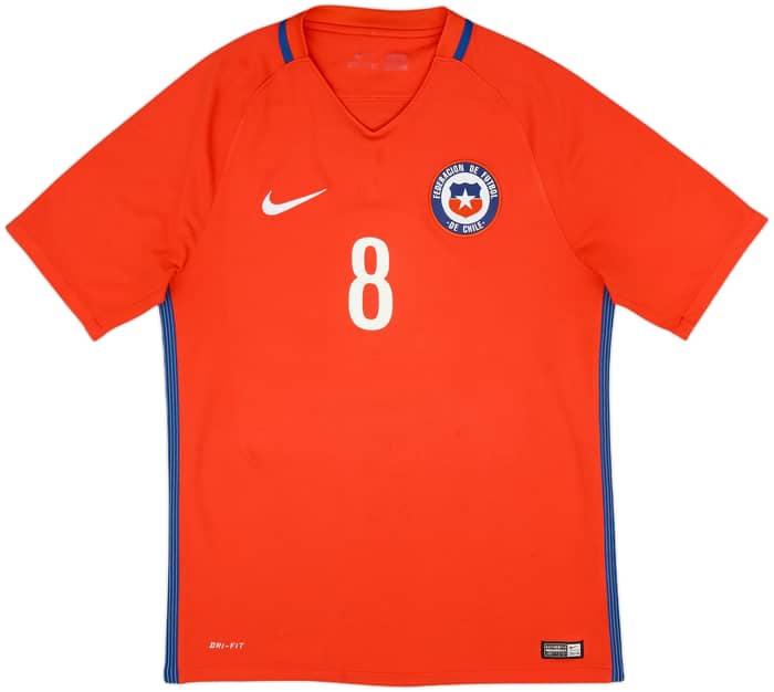 2016-17 Chile Home Shirt Vidal #8 - 7/10 - (L)