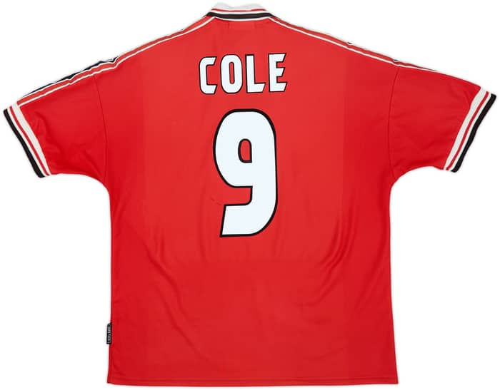 1998-00 Manchester United Home Shirt Cole #9 - 6/10 - (L)
