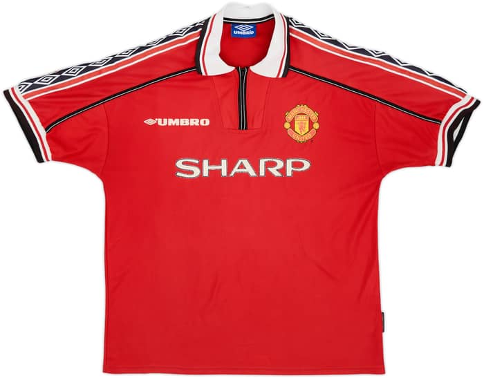 1998-00 Manchester United Home Shirt Cole #9 - 6/10 - (L)