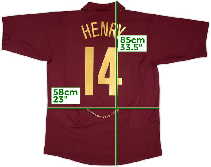 2005-06 Arsenal Home Shirt Henry #14 - 8/10 - (L)
