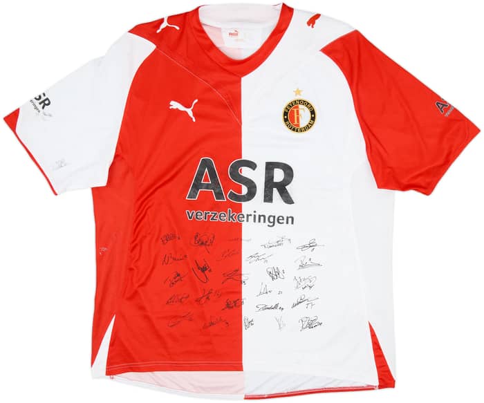 2009-10 Feyenoord 'Squad Signed' Home Shirt - 5/10 - (L)