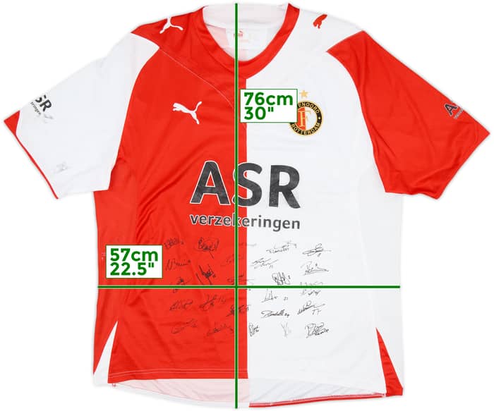 2009-10 Feyenoord 'Squad Signed' Home Shirt - 5/10 - (L)
