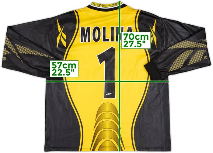 1998-99 Atletico Madrid GK Shirt Molina #1 - 9/10 - (M)