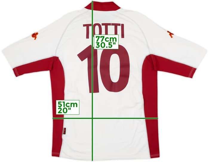 2001-02 Roma Away Shirt Totti #10 - 6/10 - (XXL)