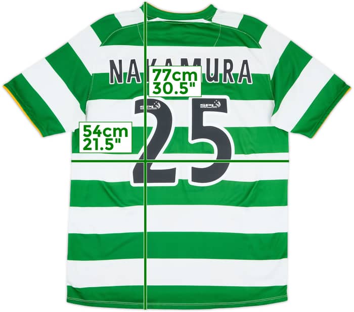 2008-10 Celtic Home Shirt Nakamura #25 - 6/10 - (M)