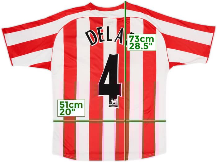 2005-07 Sunderland Home Shirt Delap #4 - 6/10 - (M)