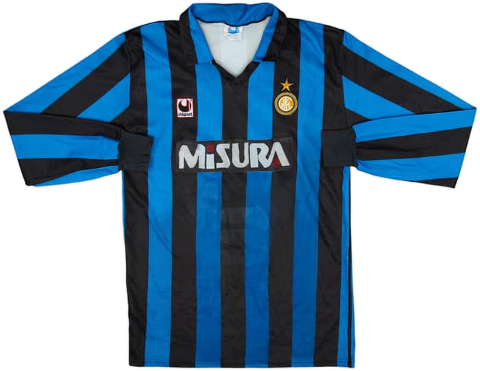 1990-91 Inter Milan Home L/S Shirt - 4/10 - (L)