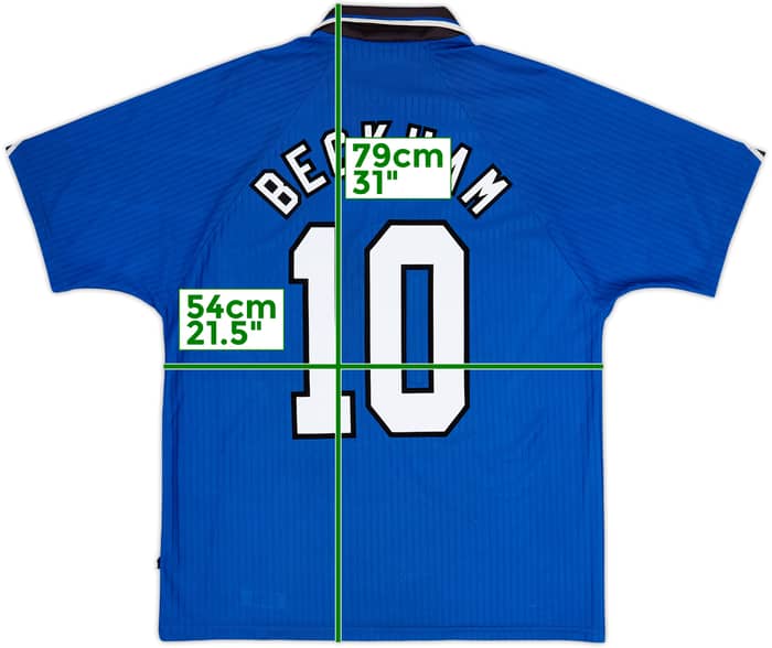 1996-98 Manchester United Third Shirt Beckham #10 - 8/10 - (L)