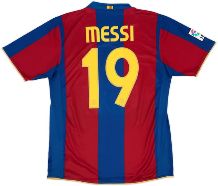 2007-08 Barcelona Home Shirt Messi #19 - 6/10 - (M)
