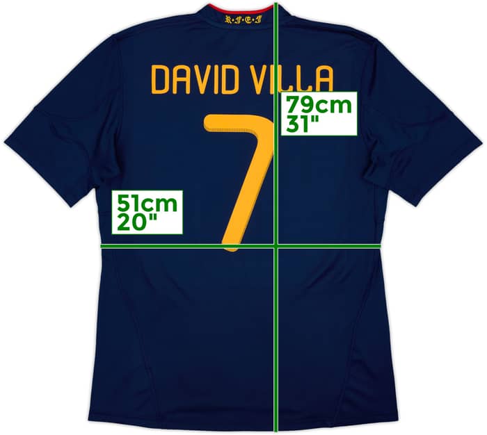 2010-11 Spain Away Shirt David Villa #7 - 6/10 - (L)