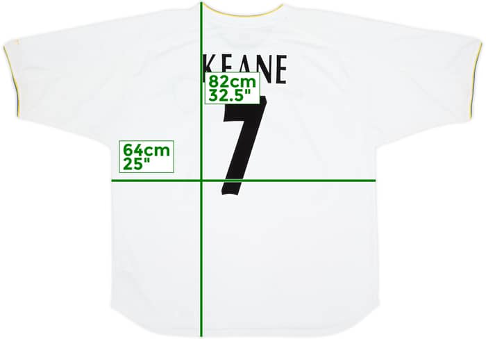 2000-02 Leeds United Camiseta Local Keane #7 - 7/10 - (XL)