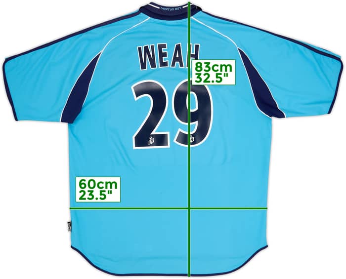 2000-01 Olympique Marseille Away Shirt Weah #29 - 7/10 - (XL)