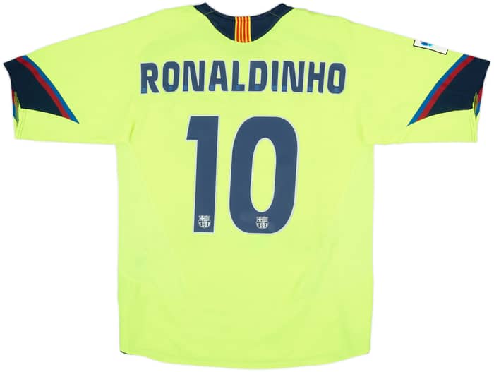 2005-06 Barcelona Away Shirt Ronaldinho #10 - 6/10 - (L)