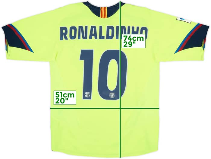 2005-06 Barcelona Away Shirt Ronaldinho #10 - 6/10 - (L)