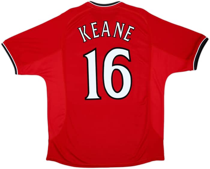 2000-02 Manchester United Home Shirt Keane #16 - 8/10 - (L)