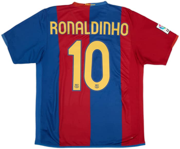 2006-07 Barcelona Home Shirt Ronaldinho #10 - 7/10 - (M)