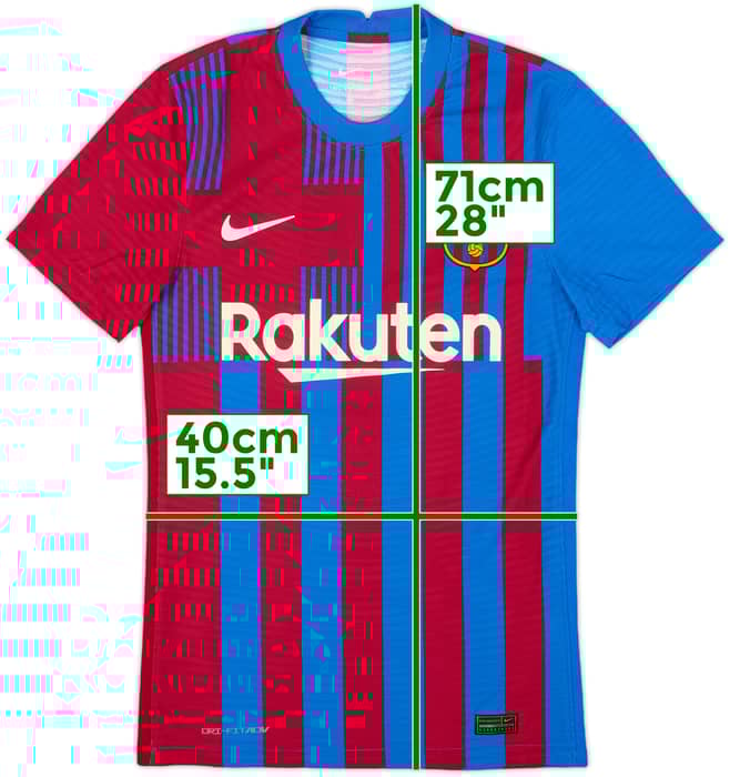 2021-22 Barcelona Authentic Home Shirt - 10/10 - (XS)