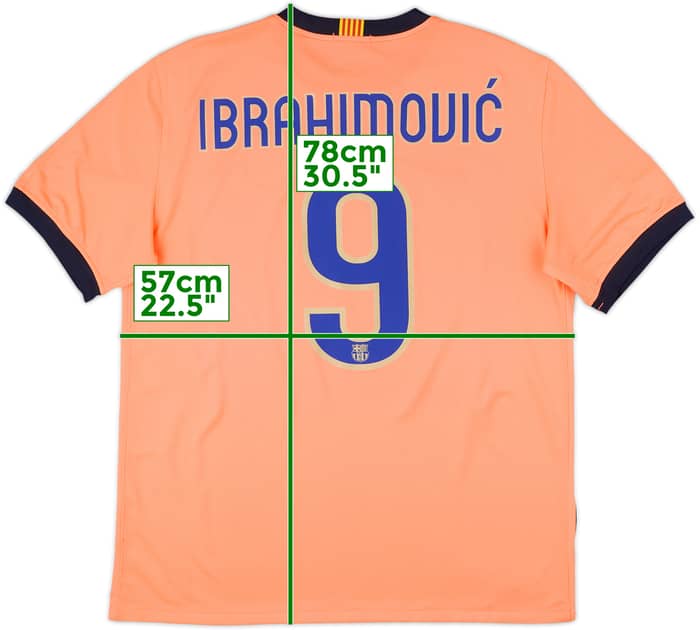 2009-10 Barcelona Away Shirt Ibrahimovic #9 - 7/10 - (L)