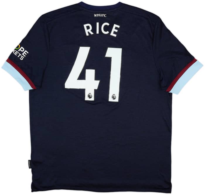 2021-22 West Ham Third Shirt Rice #41 - 9/10 - (XXL)