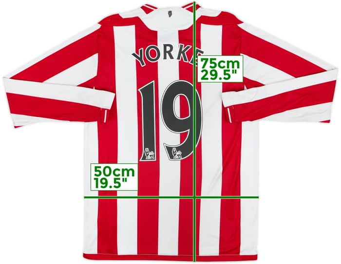 2009-10 Sunderland Home L/S Shirt Yorke #19 - 7/10 - (M)