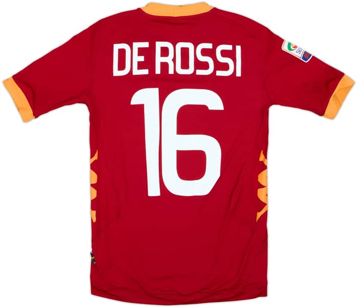 2011-12 Roma Home Shirt De Rossi #16 - 6/10 - (S)