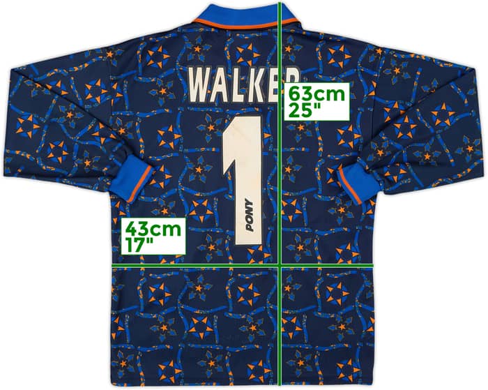 1996-97 Tottenham GK Shirt Walker #1 - 4/10 - (Y)