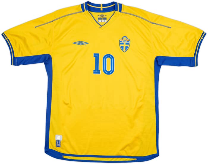 2003-04 Sweden Home Shirt Ibrahimovic #10 - 9/10 - (L)